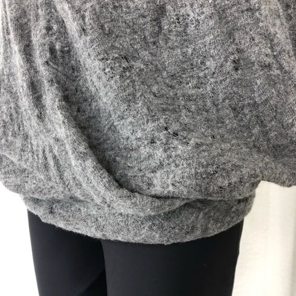 Yigal Azrouel Distressed Coccoon Dolman Batwing Wool Sweater - Picture 9 of 13